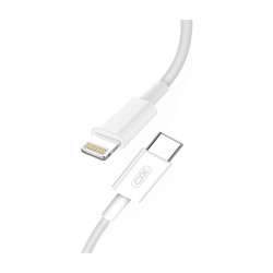 Cable de datos y carga USB-C / Lightning - 1,0 m - blanco - XO NB113