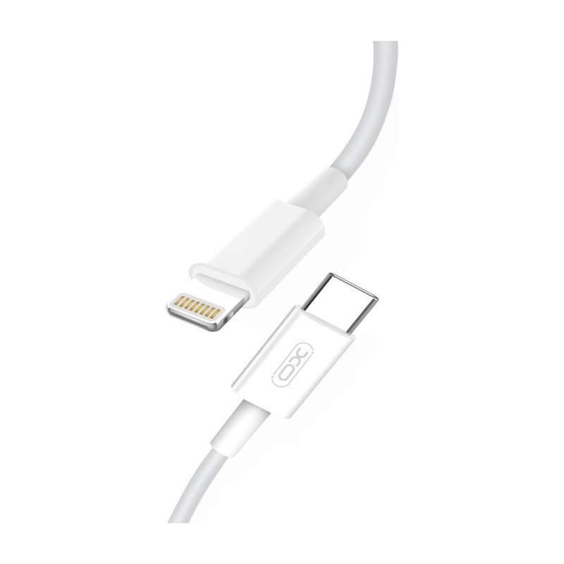 Cable de datos y carga USB-C / Lightning - 1,0 m - blanco - XO NB113
