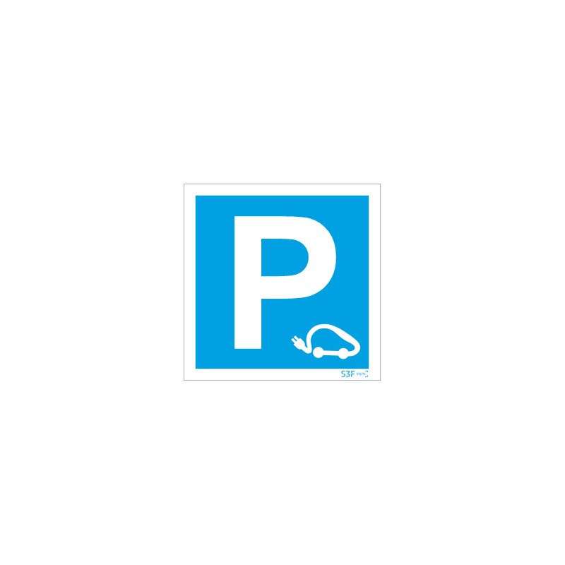 Letrero de PVC para parking de vehículos eléctricos 300x300mm