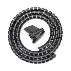 Organizador De Cable En Espiral 25mm - 3.0m - Color Negro