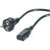 Schuko Power Cable - IEC C13 (3 pins) female - 1.8m