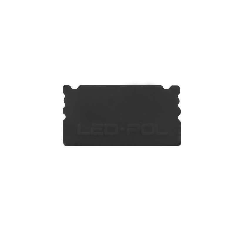 Topo para perfil de alumínio de superfície/encastrar - preto - LED POL