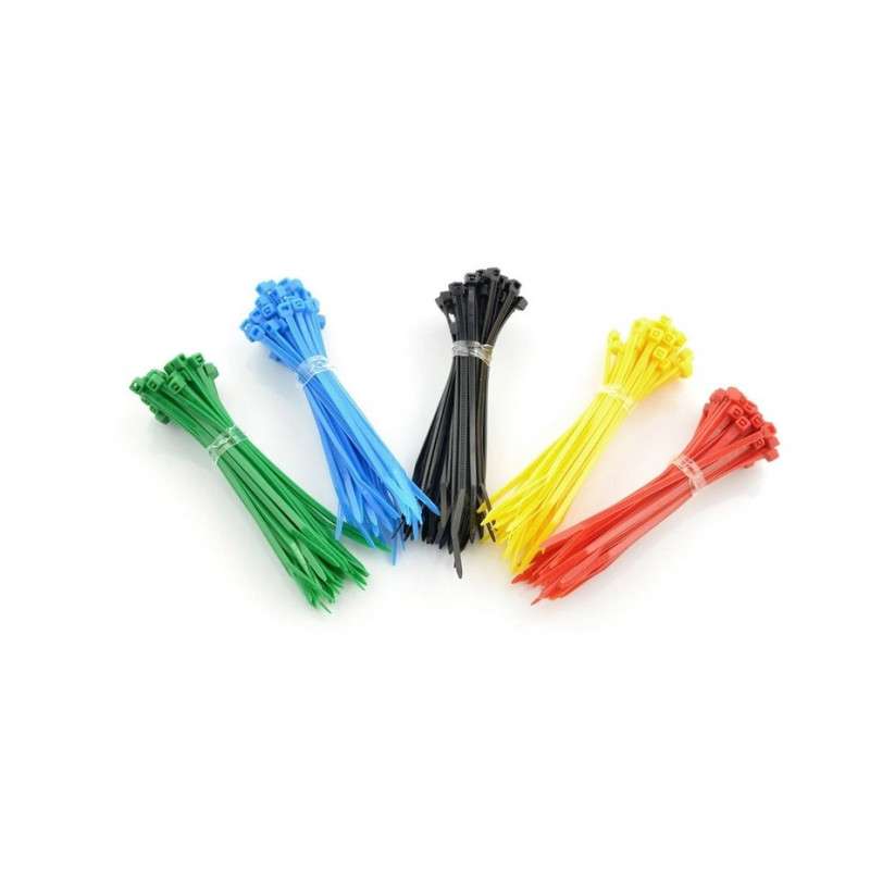 Set Self-locking nylon cable tie  5 Colors (200pçs) 2.5x100mm