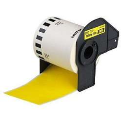 Rollo de papel 62mm, continuo adhesivo amarillo Compatibles DK44605 Brother