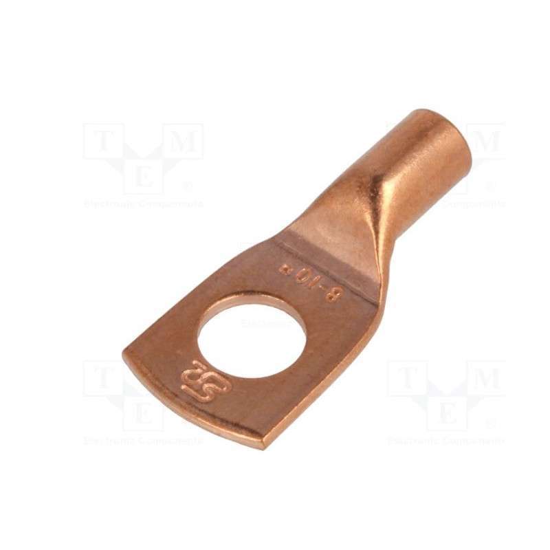 Terminal de ojal en cobre no aislado  (16mm²) Ø8.0mm