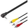 3.5mm 4P Male Jack Cable - 3x RCA Video + 2 Audio 1.5m