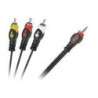 3.5mm 4P Male Jack Cable - 3x RCA Video + 2 Audio 1.5m for camcorders