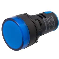 Indicador LED Azul 25 mm, 220 V 