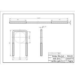 U M6, 45 mm de diámetro interno, acero inoxidable - TAGRA C000177T