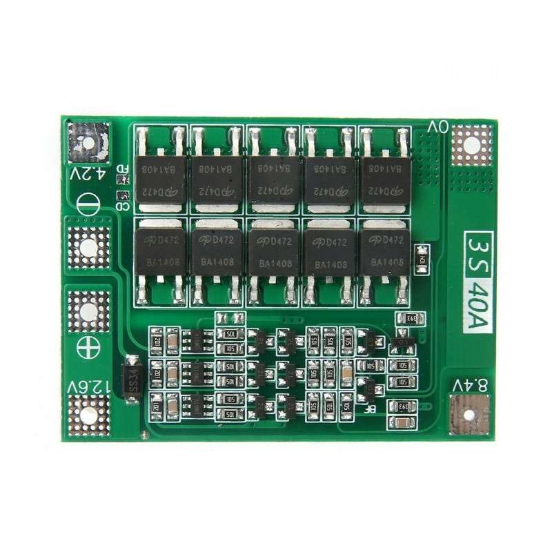 3S, 12V, 40 A PCM PROTECTION BOARD FOR 18650 BATTERY