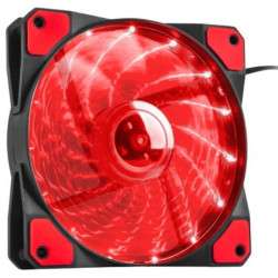 Fan 120x120x25mm, 12V, Hydrion LED, 1000rpm, (Red) - GENESIS 