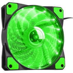 Fan 120x120x25mm, 12V, Hydrion LED, 1000rpm, (Green) - GENESIS 