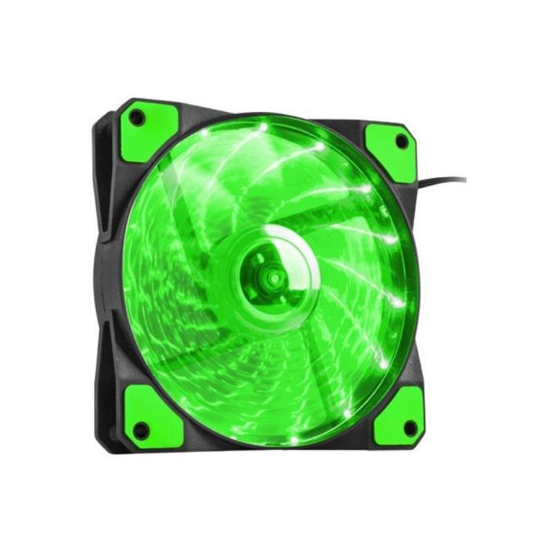Ventoinha 120x120x25mm,  12V, Hydrion LED, 1000rpm, (Verde) - GENESIS