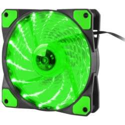 Fan 120x120x25mm, 12V, Hydrion LED, 1000rpm, (Green) - GENESIS 