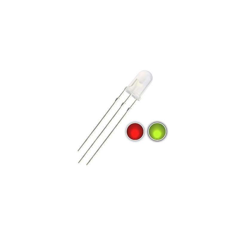 LED bicolor 3PIN 5mm vermelho/verde