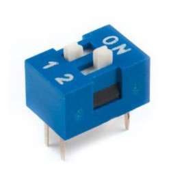 DIP switch 2 way ON-OFF RM2.54mm
