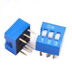 Interruptor DIP (DIP-switch) 3 vías ON-OFF RM2.54mm