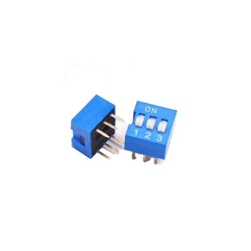 DIP switch 3 way ON-OFF RM2.54mm