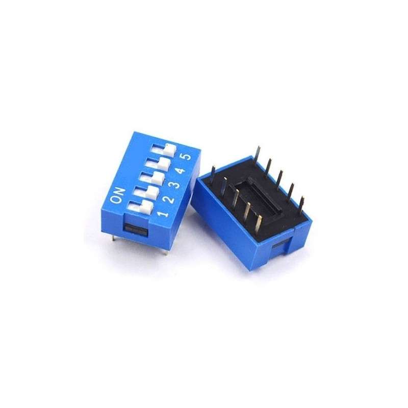 DIP switch 5 way ON-OFF RM2.54mm