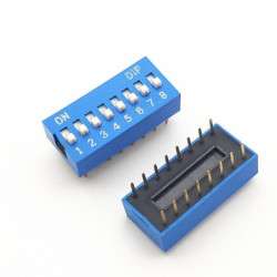 DIP switch 8 way ON-OFF RM2.54mm