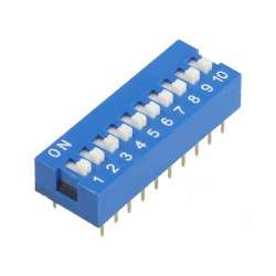 DIP switch 10 way ON-OFF RM2.54mm