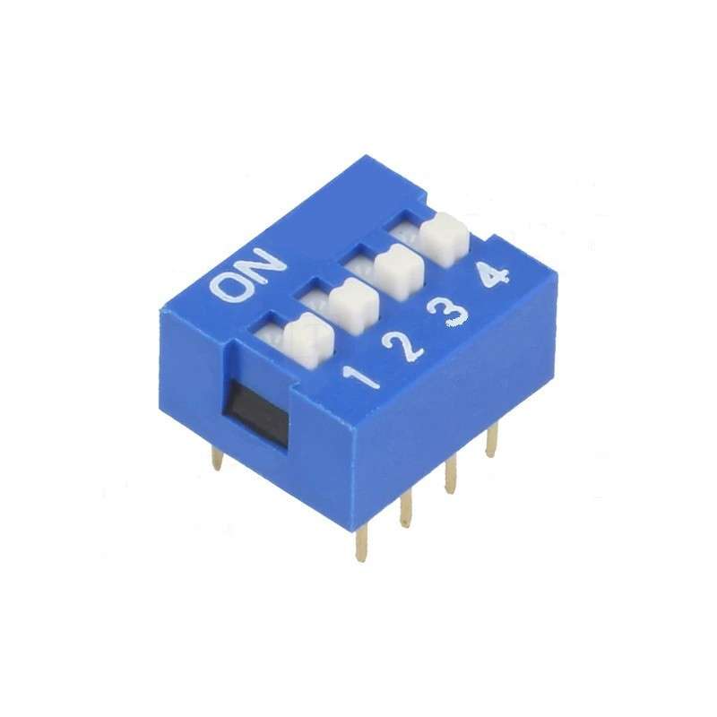 DIP switch 4 way ON-OFF RM2.54mm