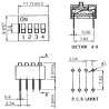 DIP switch 4 way ON-OFF RM2.54mm