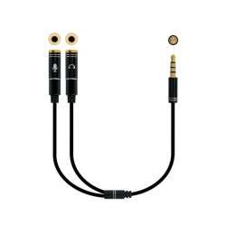 Jack Cable 3.5mm 4P Male - 2x Jack 3.5mm Female  Stereo