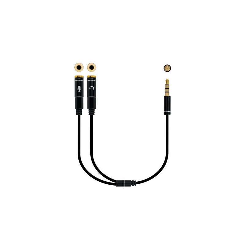 Jack Cable 3.5mm 4P Male - 2x Jack 3.5mm Female  Stereo