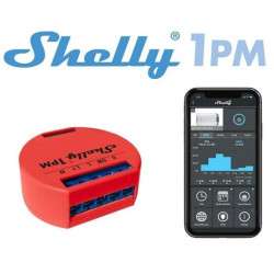 Módulo interruptor para automação Wifi c/ medidor de consumo 110..230V 16A - Shelly 1PM