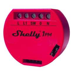 Módulo interruptor para automação Wifi c/ medidor de consumo 110..230V 16A - Shelly 1PM
