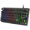 Portuguese USB  Keyboard Mars Gaming MK02 TKL H-MECHANICAL RED RGB Black