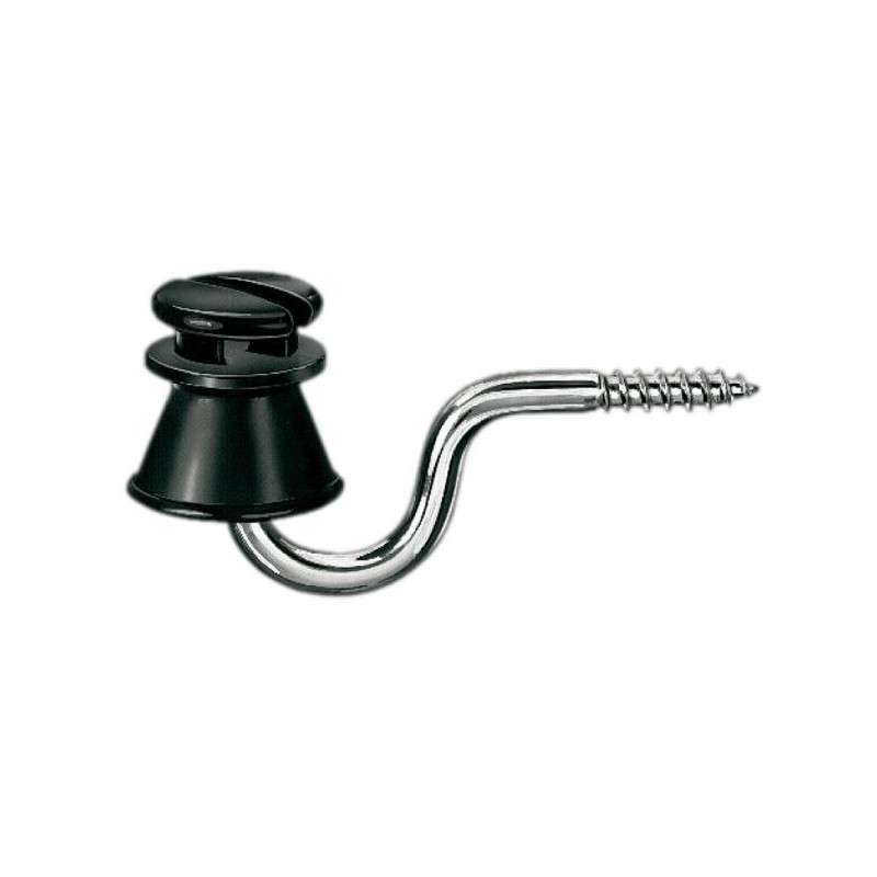 Black slotted insulator for wire up to 5 mm