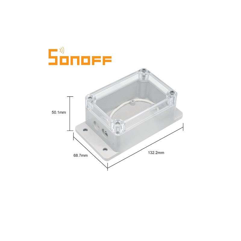 Caixa à prova de água IP66 - Sonoff - 132.2x68.7x50.1mm