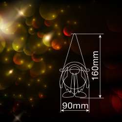 Gnomo de Natal LED (2x LR44) 90x160mm - GSC Evolution