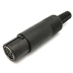 Plug mini DIN 8-pin female for cable