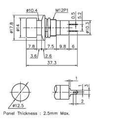 INTERRUPTOR ON-OFF, 125V. 3A, COR VERMELHA