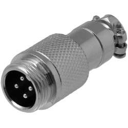 GX12 4-pin male cable connector