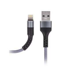 USB-A cable - Lightning 2.0A - nylon coated - 1.0m - Maxlife MXUC-01