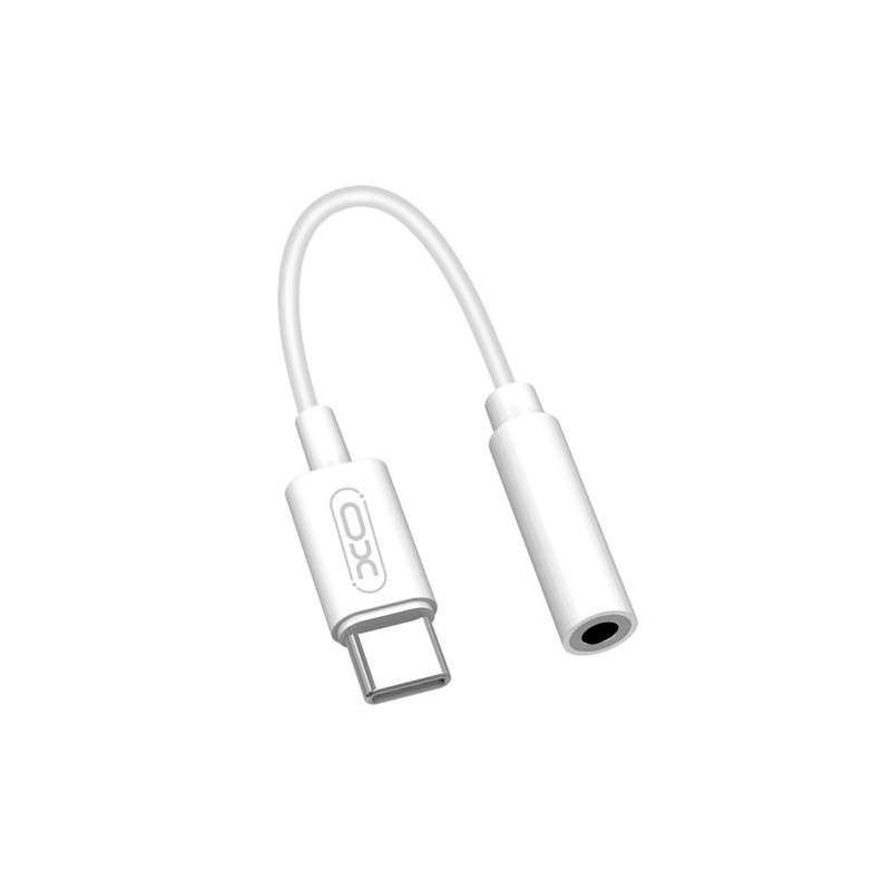 USB C male to 3.5mm female jack - White