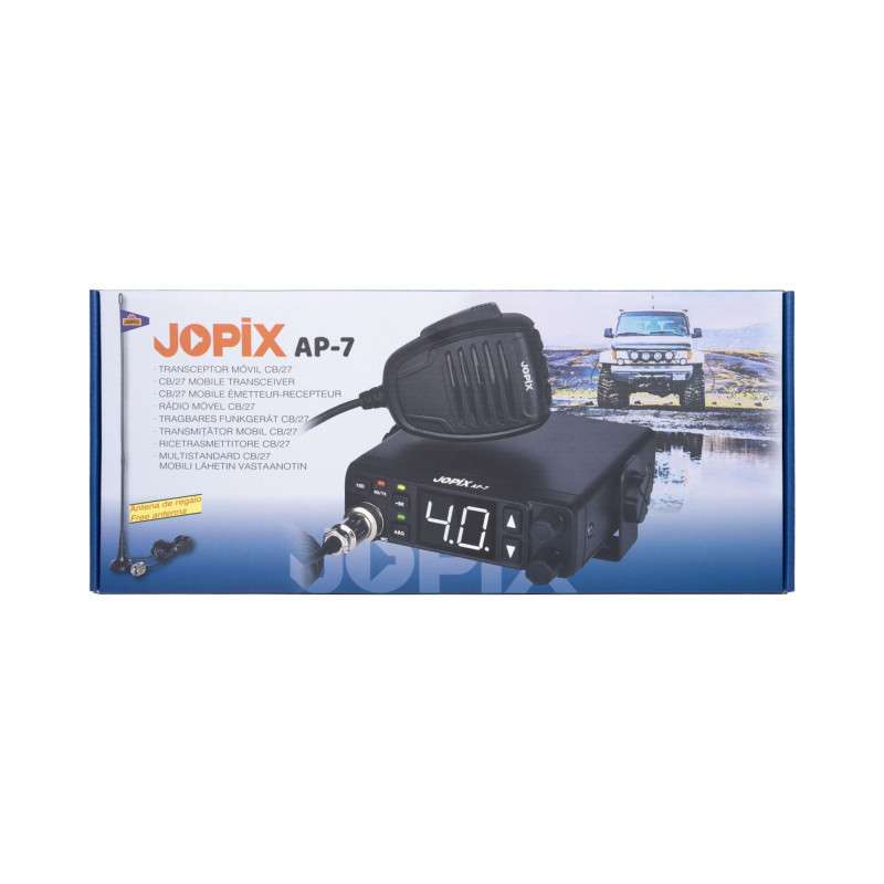 Jopix AP7 + Antena base magnética - Kit emisora CB 27 Mhz montaje r
