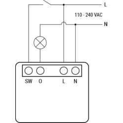 Mini módulo de conmutación para automatización WiFi con medida de energía 110/240VAC - 8A - Shelly Plus 1PM Mini