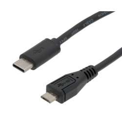 Micro USB male Adapter - USB C Male  OTG 0.5m