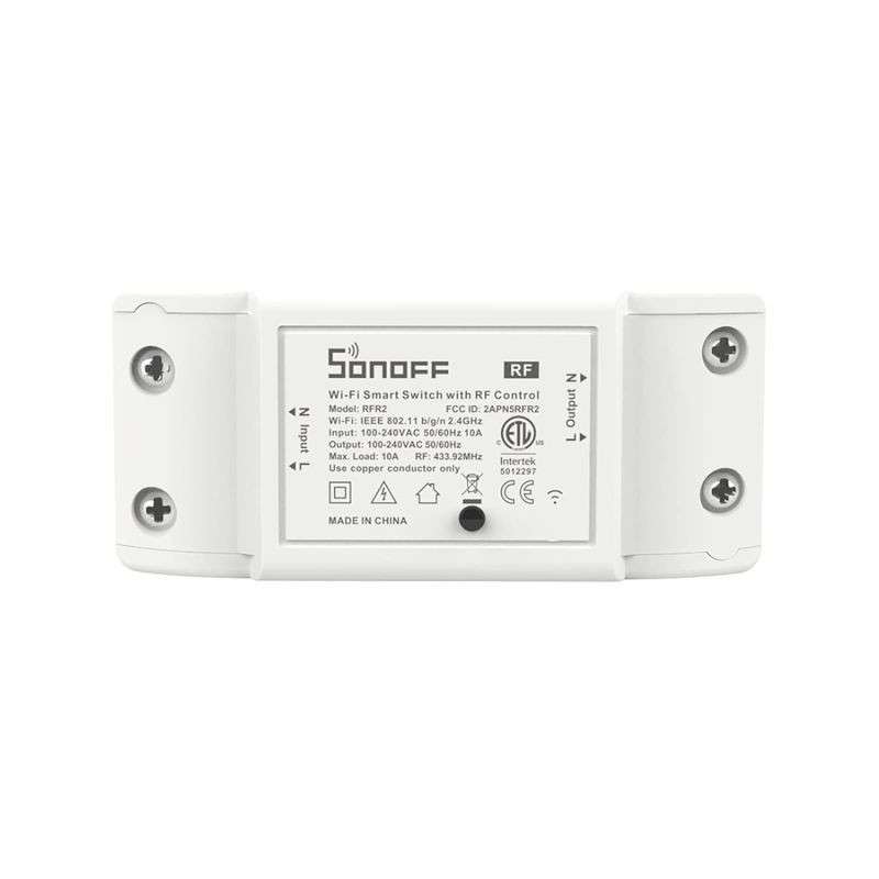 Interruptor Smart WiFi Wireless Com Receptor RF- Sonoff BASIC RF R2