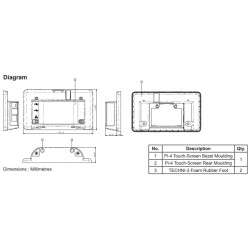Case for Raspberry Pi 4 Model B and Display touch 7 (DOES NOT INCLUDE RASPBERRY OR DISPLAY)  - ASM-1900147-21