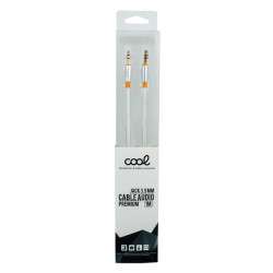 Cable Jack 3.5 mm a Jack 3.5 mm COOL Audio-Audio Nylon Silver (1m)
