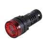 Red LED indicator 29 mm, 24V with buzzer