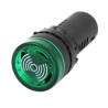 Green LED indicator 22 mm, 220V with buzzer