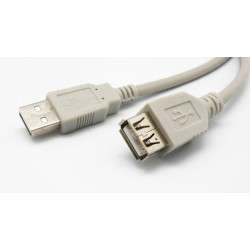 Cable USB2.0 A-A m/h 3m gris