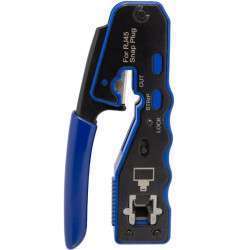 Compact pliers for RJ45 pass-through cable